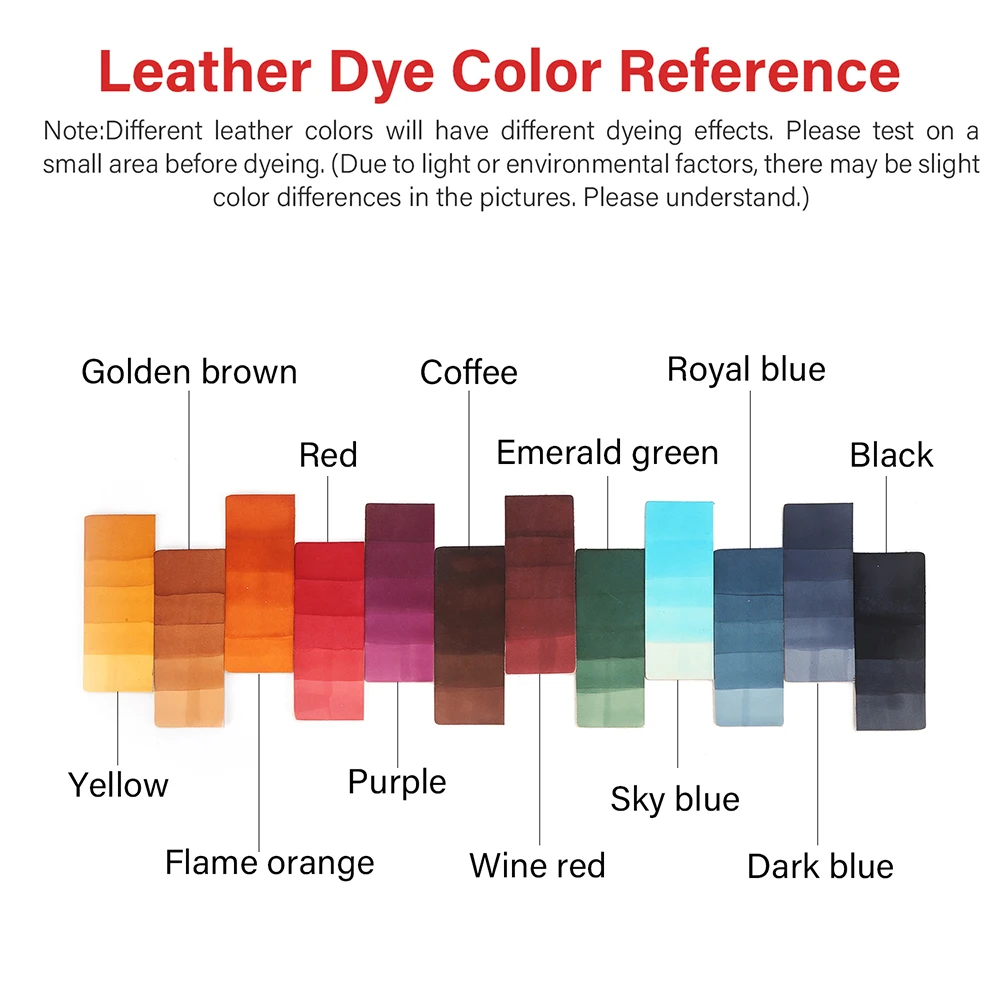 WUTA 30ml Italy Pro Leather Dye Water & Oil Based Penetrating, Permanent Dye DIY Coloring Uncoated Leather for Shoe Boot Belt Ba