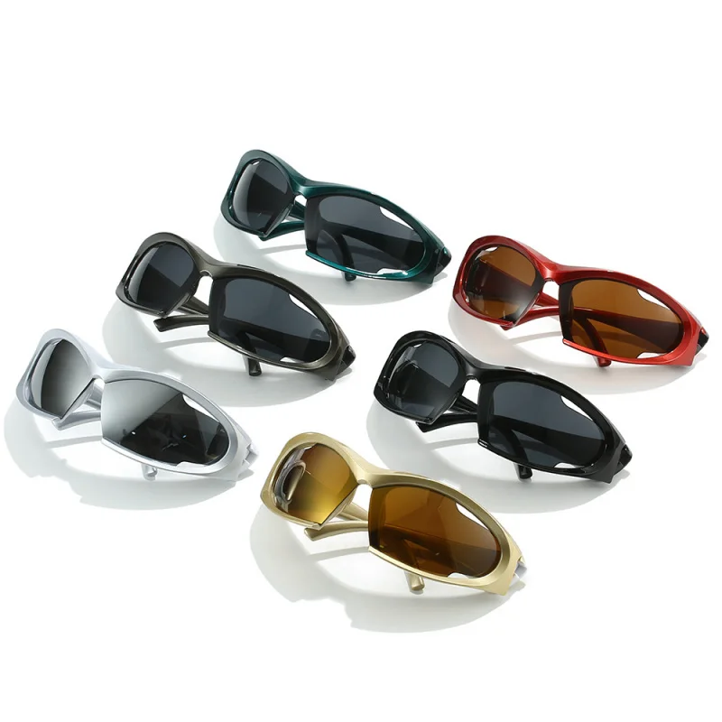 89179  Trendy Men's and Women's Sports Special-Shaped Cat Eye Sunglasses Sun Protection Cycling Sunglasses