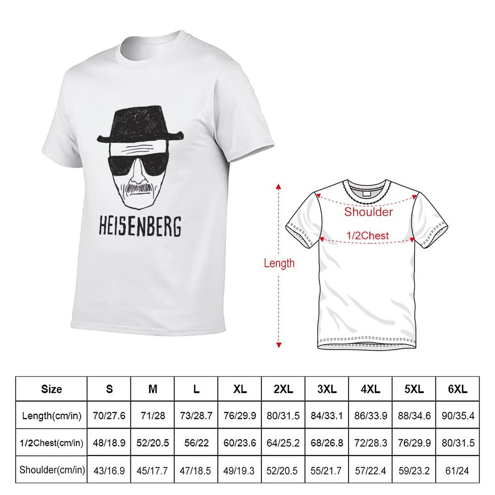Breaking Bad / Heisenberg Drawing T-Shirt Casual All Match Short Sleeve T-Shirt