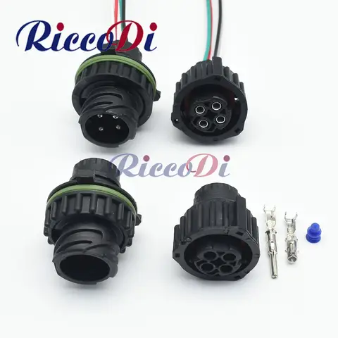 1 Set 4 Pin Way Round HOWO A7 Odometer Speed Sensor Plug Car Sealed Connector Male Female Socket 1-967402-1 1-967325-1