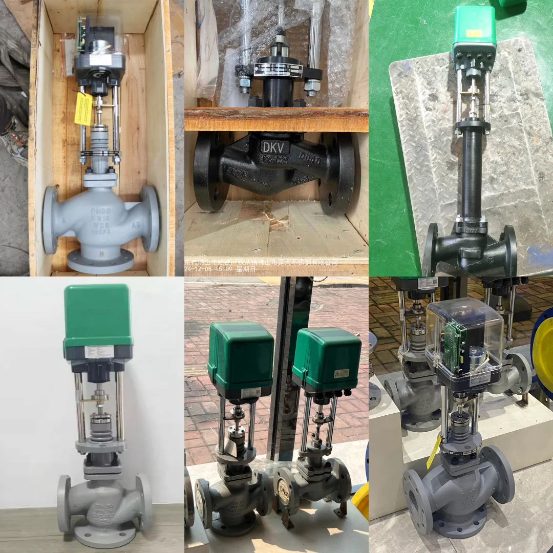 DKV SS304 Electric Proportional Control Globe Valve for Oil Gas High-temperature 4-20mA Motorized Regulating Valve