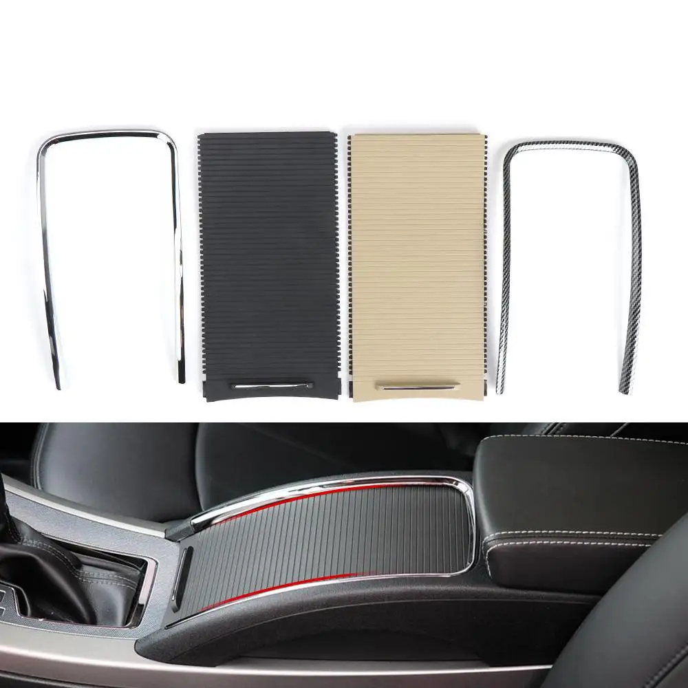 For Buick Lacrosse Car Sliding Shutters Cup Holder Roller Blind Cover Armrest Box Storage Strip Plating Trim Ring 09-13 1168639