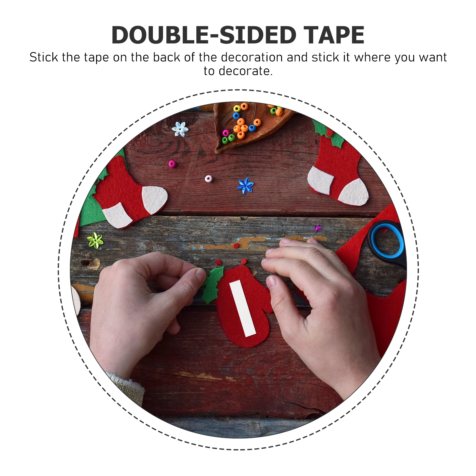 

1 Roll 0.3Inch X 65.6Ft Water Soluble Double Sided Tape For Fabric Hemming No Iron Wash Away Adhesive Craft Quilting Sewing