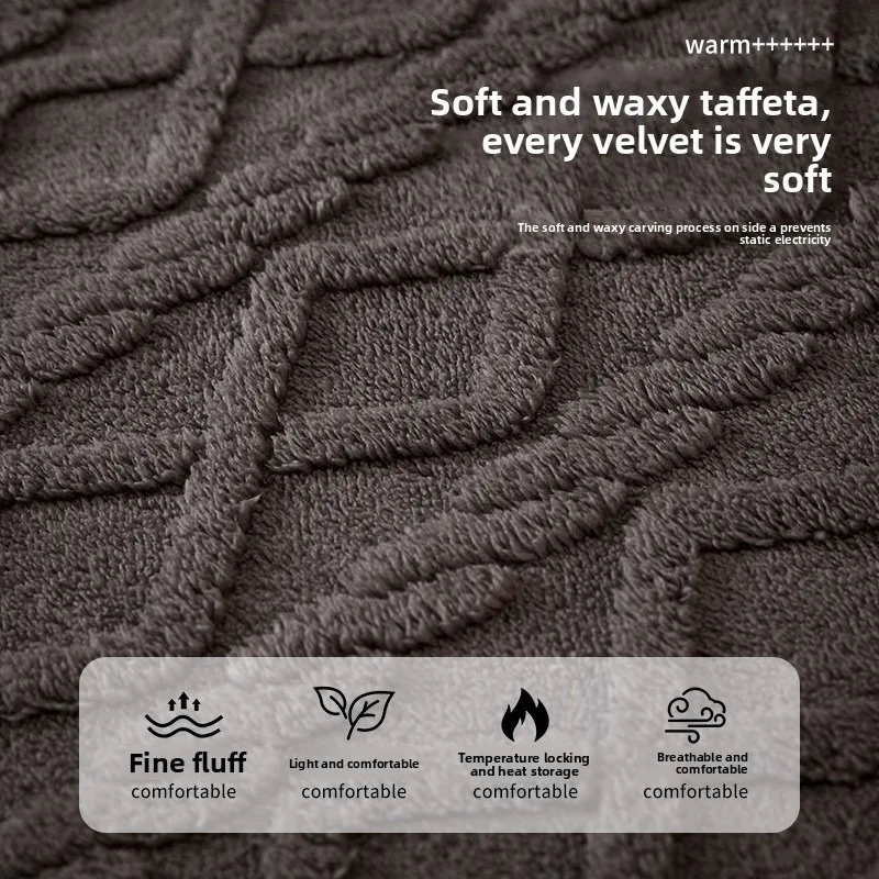 Tuff Fleece Quilt Thickened Winter Blanket Student Dormitory Blanket Nap Office Milk Fleece Lamb Fleece Quilt