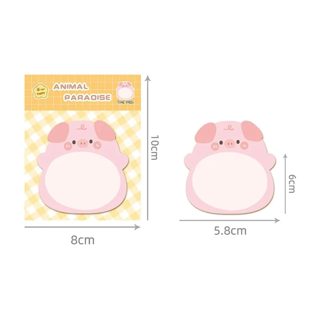 20 Sheets/pack Cute Cartoon Animal Sticky Notes Tiger Penguin Rabbit Bear Pig Adhesive Memo Pads Self-Stick Notes