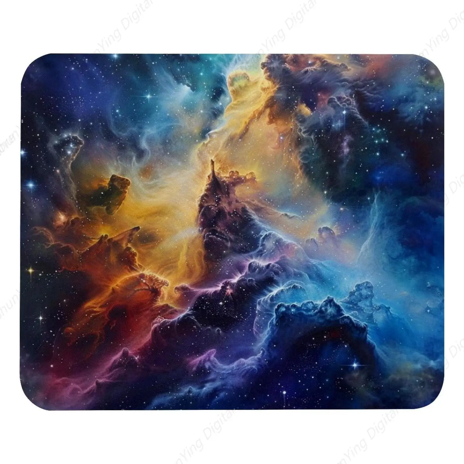 

Galaxy Nebula Printed Laptop Wireless Mouse Home Office Travel Mouse Pad Portable Washable Anti slip Mouse Pad 25*30cm