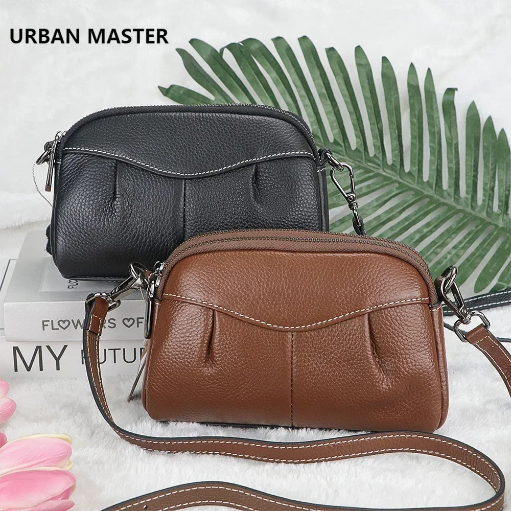 URBAN MASTER Retro Casual Crossbody Tassen Echt lederen schoudertas voor dames 2110