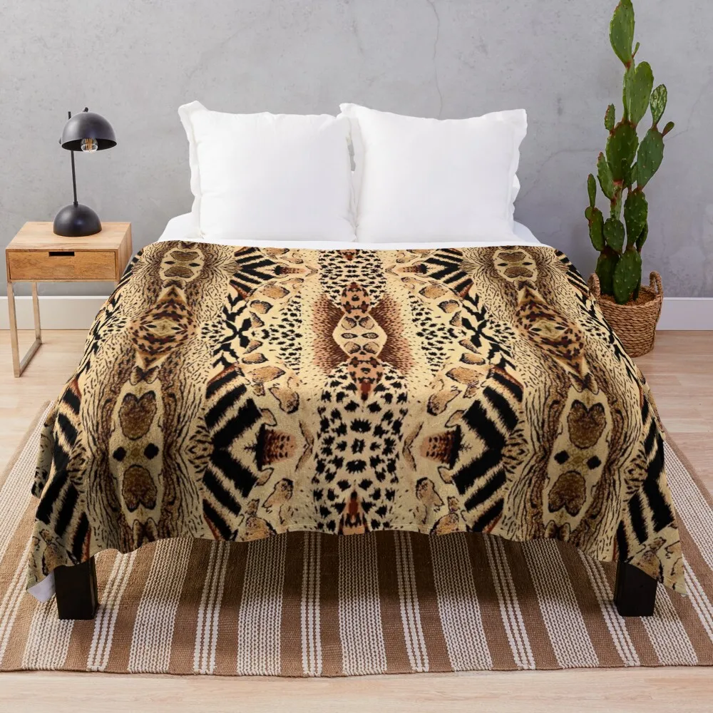 

SAFARI Throw Blanket blankets and blankets Blanket Fluffy Furry Blankets Comforter Blanket