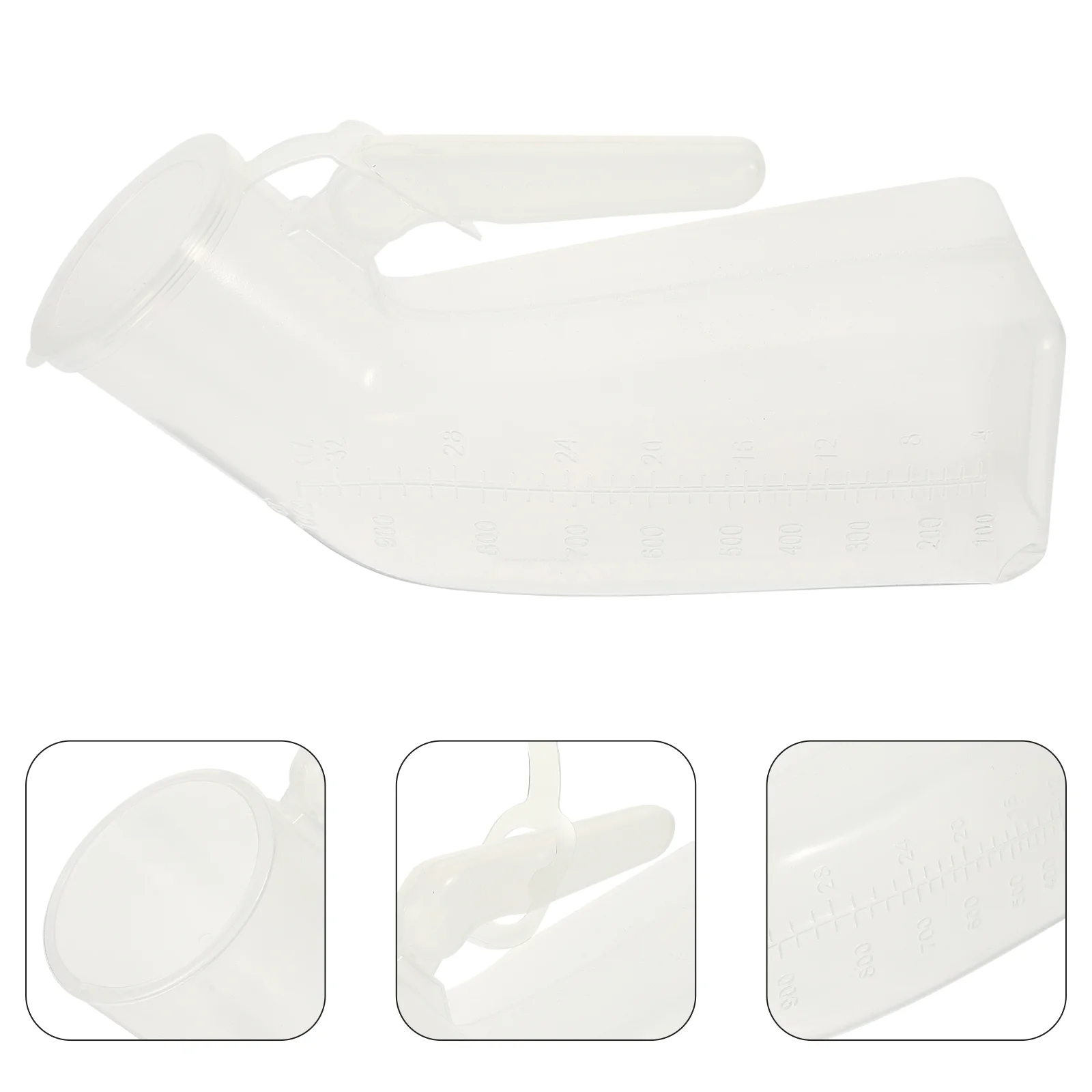 2 Pcs Urinal Hospital Urine Bottle for Elder High Capacity Pot 1000 Ml Pp Large Bottles Travel Bedside Pee