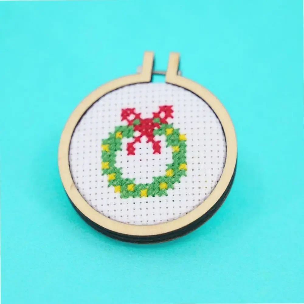 Handmake Cross Christmas Countdown Embroidery Kit 24 Days Countdown Christmas Cross Stitch Advent Calendar