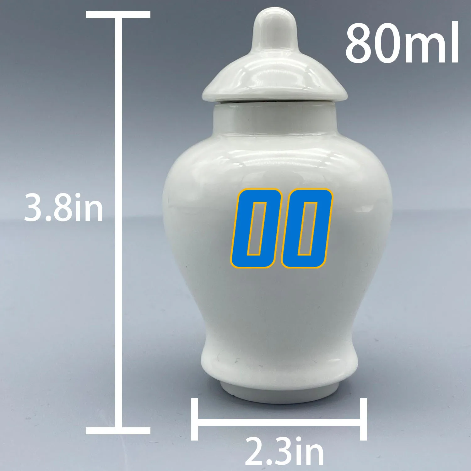 Mini Urn for Los Angeles Chargers-themed Logo Urn.Please send me the customization information - name/date and number on the urn