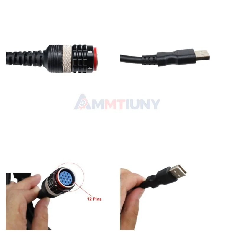 88890305 88890300 88894000 Scanner Cable Automotive USB Cable 12Pins for Volvo VOCOM Diagnostic Adapter Tool Excavator Spare