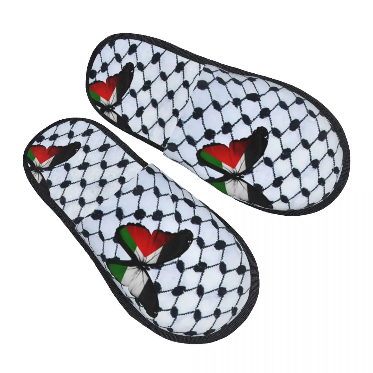 

Палестинские Keffiyeh Палестинские зимние домашние тапочки для спальни, мягкие шлепанцы из пены с эффектом памяти, нескользящие