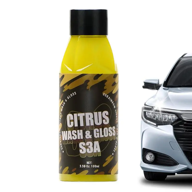 Car Wash Soap Citrus Concentrated Car Wash 100ml Car Glossing Washing Cleaner Car Washing Foam Soap Concentrated Car Wash Soap