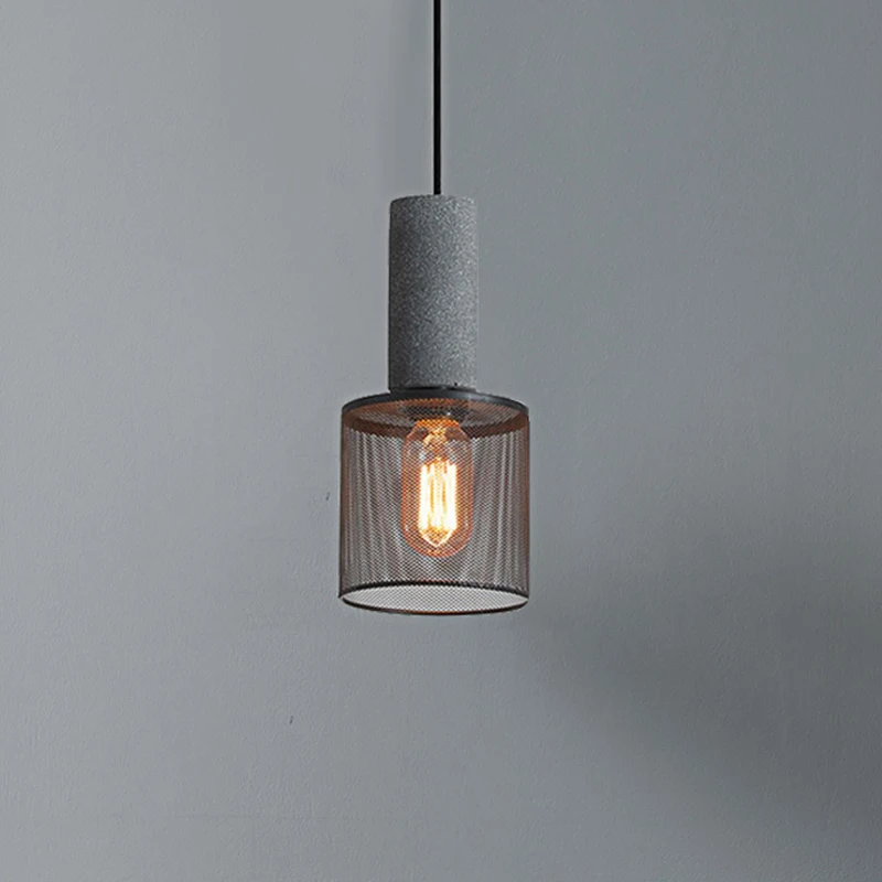 New Vintage Cement Personalized Small Pendent Lamp Restaurant Coffee Shop Atmosphere Modern Industrial Style LED Decorative Lamp