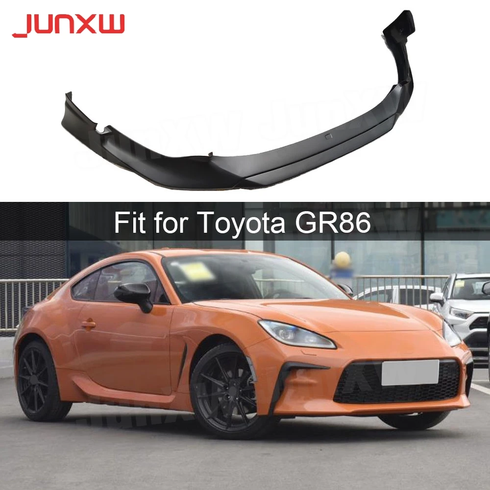 High Quality ABS Black Front Lip Diffuser Splitters Bumper Spoiler Body Kits For Toyota GR86 2021+ Car Exterior Decoration