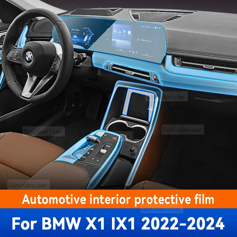 

For BMW X1 IX1 2022-2024 U11 TPU Transparent Protect Film Interior Sticker Center Console Navigator Gear Panel Car Accessories