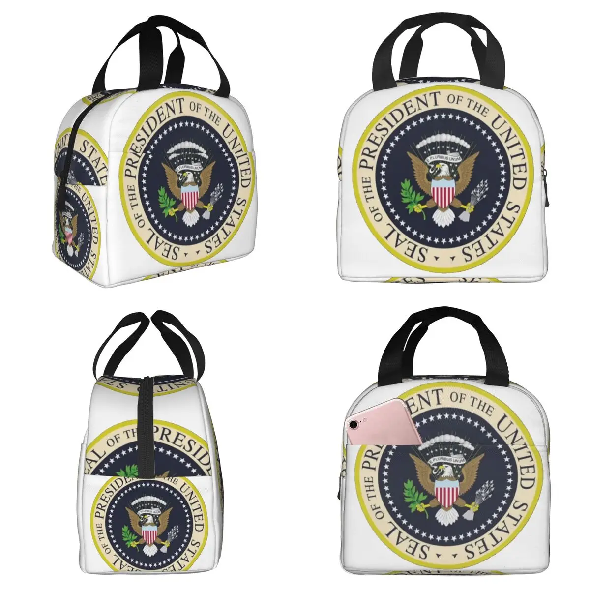 Seal Of The President Of The United States Insulated Lunch Bag for Women Office Cooler Thermal Food Box Tote Lunch Boxes