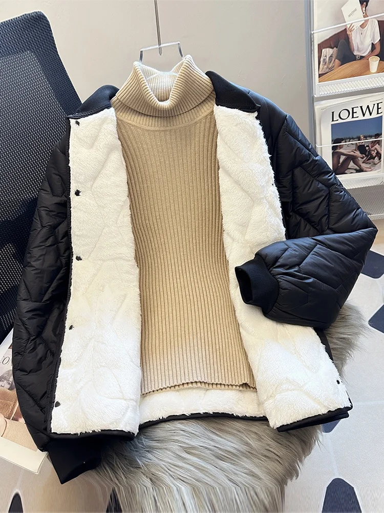 

Утепленная хлопковая куртка больших размеров для женщин, медицинская термоодежда, облегающая, свободная, утолщенная, хлопковое пальто большого размера