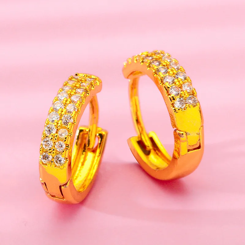 

Роскошные женские серьги из чистого золота 9999 пробы с натуральным золотом 24 карата