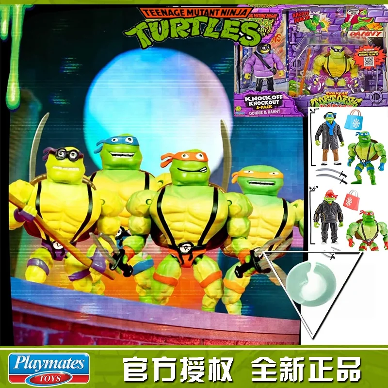 ตุ๊กตาเต่านินจาสีสันสดใส รุ่นโรงละคร ฉบับกล้ามโต ราคาแพง ของสะสมจากภาพยนตร์การ์ตูน ฟิกเกอร์โมบาย T