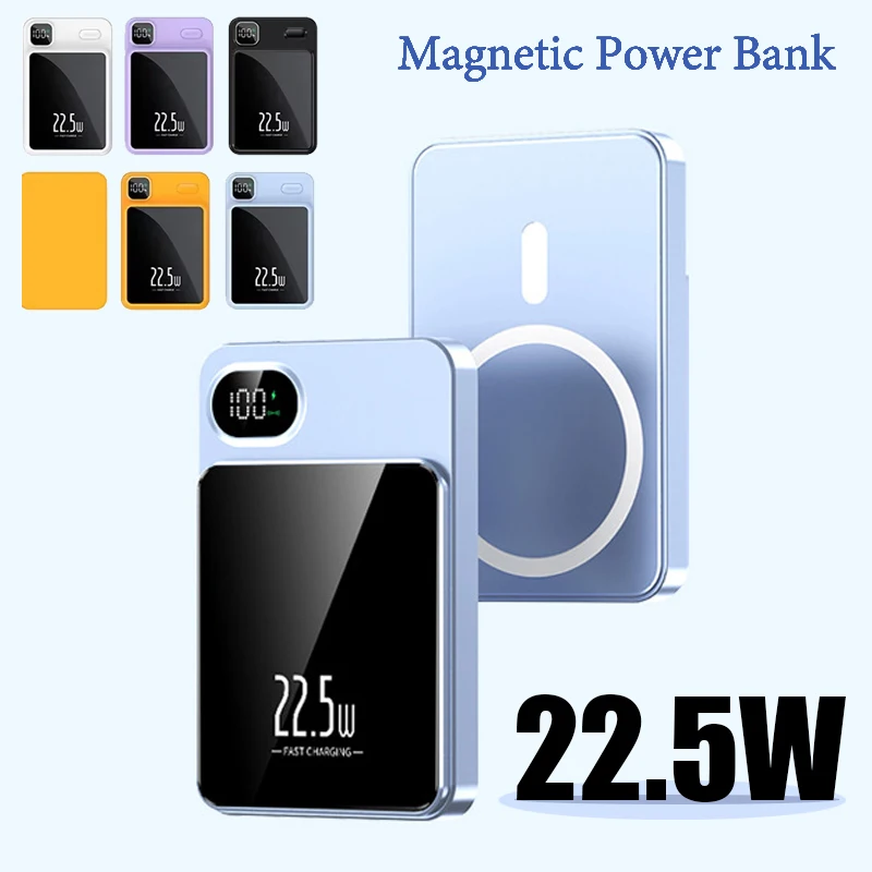 

New 22.5W Wireless Magnetic Power Bank 1000mAh Super Fast Charging Powerbank External Battery for IPhone Samsung Huawei Xiaomi