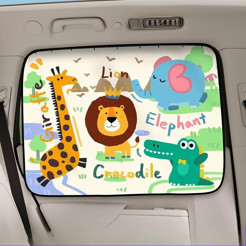 Autofenster-Sonnenschutz, Baby-Sonnenschutz, Sichtschutzvorhang im Kinderwagen, Auto mit eingebettetem Schienen-Verdunkelungsvorhang für Autos.