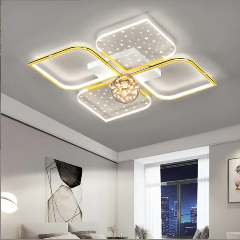 

2024 Modern Living Room Ceiling Lamp Fashion Luxury LED Bedroom Interior Lighting Personalized Smart Dining Room Chandelier
