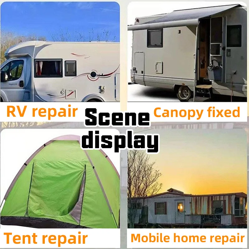 Repair Tape for Tarps Self-Stick  Awnings Tents  Raincoats & Umbrellas - Rip & Hole Patching Patch