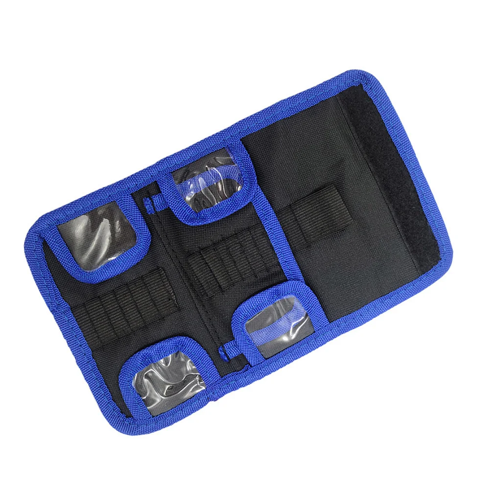 Oxford Fabric Storage Bag Drill Bit Organizer Bag Holds 24/30/55Bit Portable Small Tool Pouch With Zipper For Carpenter Mechanic