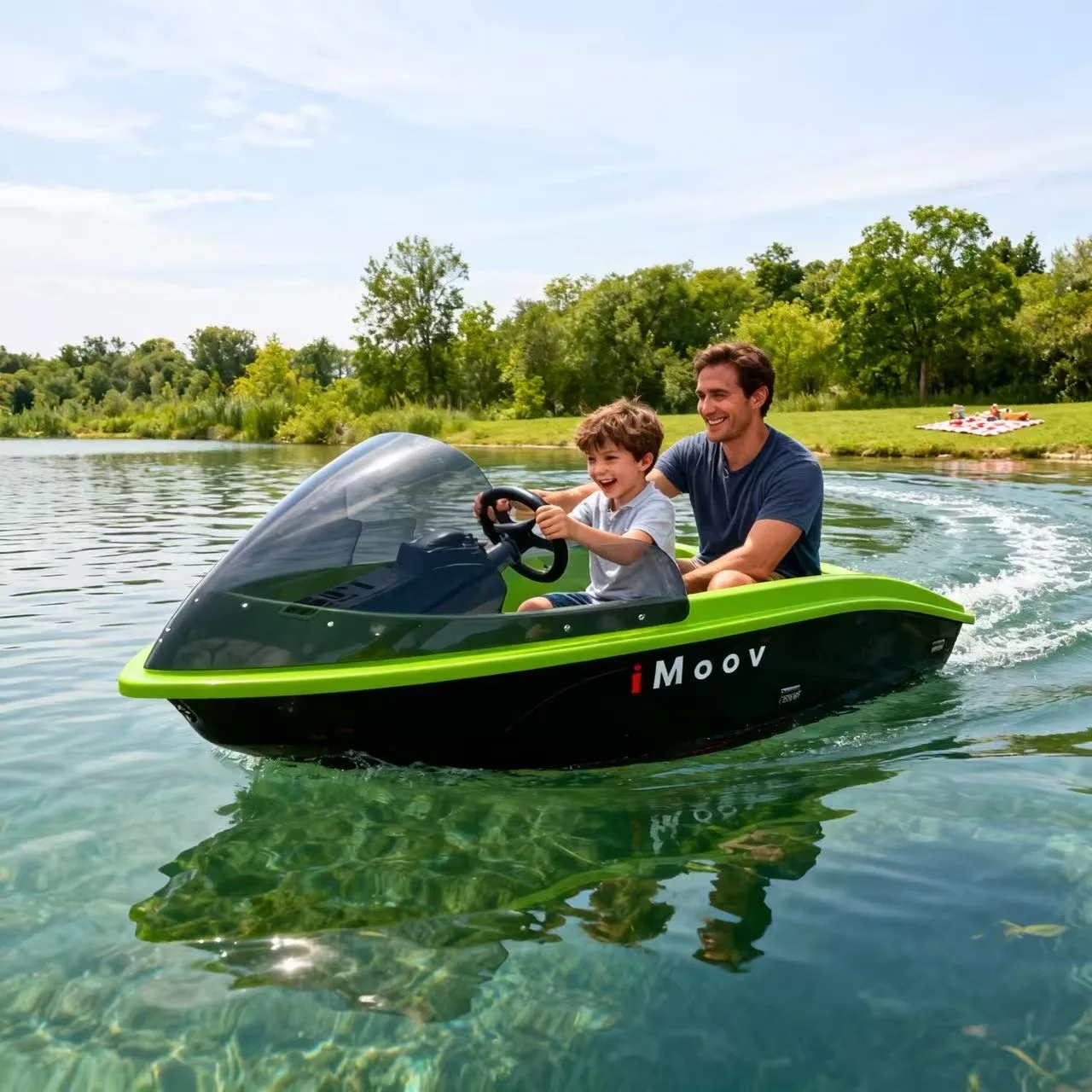 Electric Go Kart Boat 44 Kmh Top Speed for 2 Person Water Adventure Karting Boat