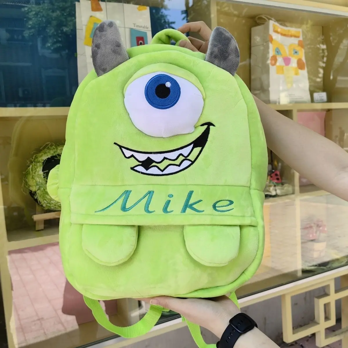 Disney Cartoon wielkie oczy Mike słodkie pluszowe plecaki Sullivan Monster University Y2k dziewczyna koreański styl podwójna torba na ramię Kawaii