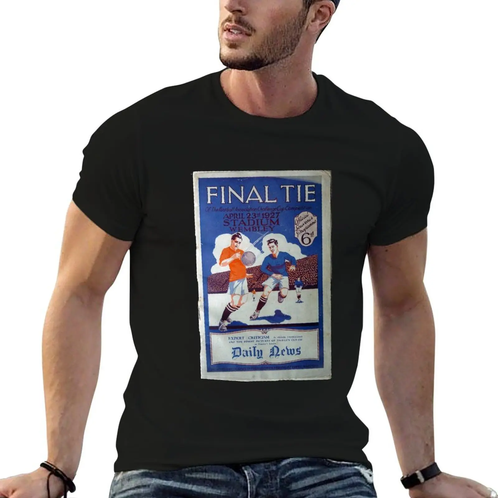 1927 Cup Final Program T-Shirt tees oversize t-shirts man mens vintage t shirts