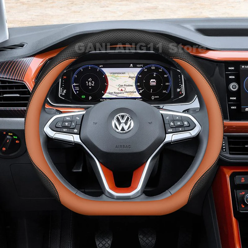 

Car Steering Wheel Cover For Volkswagen T-Cross 2016-2025 Leather Ultra Thin Auto Steering Wheel Volkswagen T-Cross Accessories