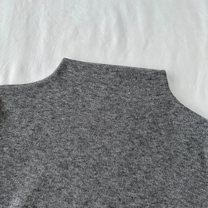 Winter Half Turtleneck Base Shirt Women Harajuku Plush Thick Warm Slim Slim Pullover Female Solid Simple Basic All Match Top New