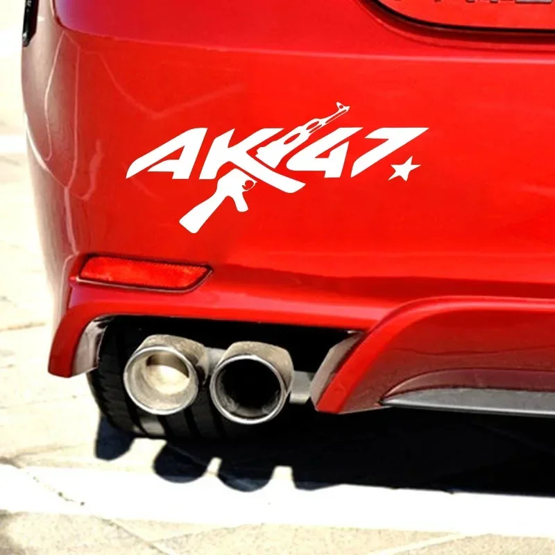 Pegatina creativa para coche AK47, película de vinilo para ventana de motocicleta, parachoques, ordenador portátil, pared, accesorios de decoración personalizados para coche