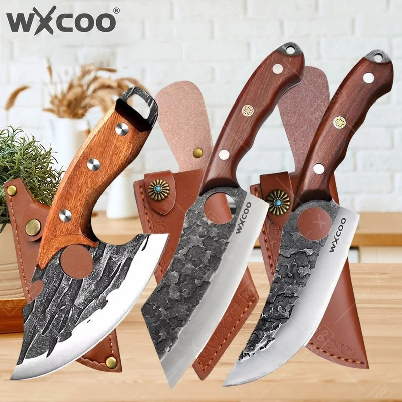 WXCOO Meat Cleaver Stainless Steel Multi-purpose Fish Scale Slicing Knife Kitchen Knife Butcher Boning Knife Kitchen Supplies