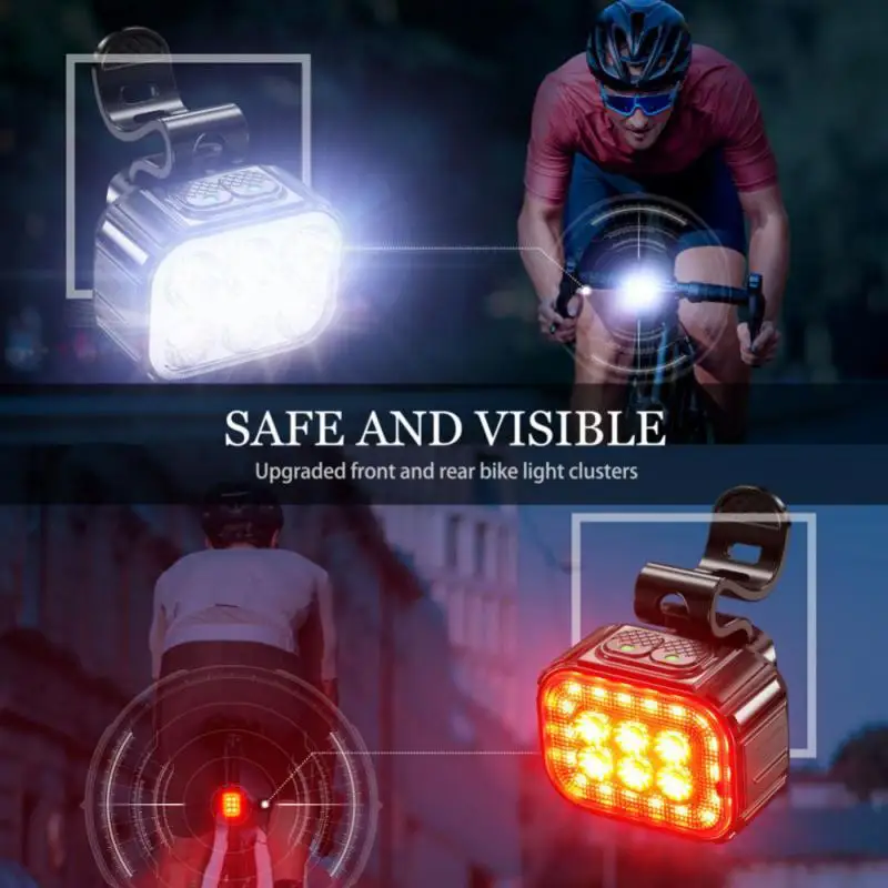 Q6 LED Bicycle Lamp Light Front Rear Rechargeable Flash Luz Delantera Bicicleta MTB LED Headlight Taillight Cycling For Business