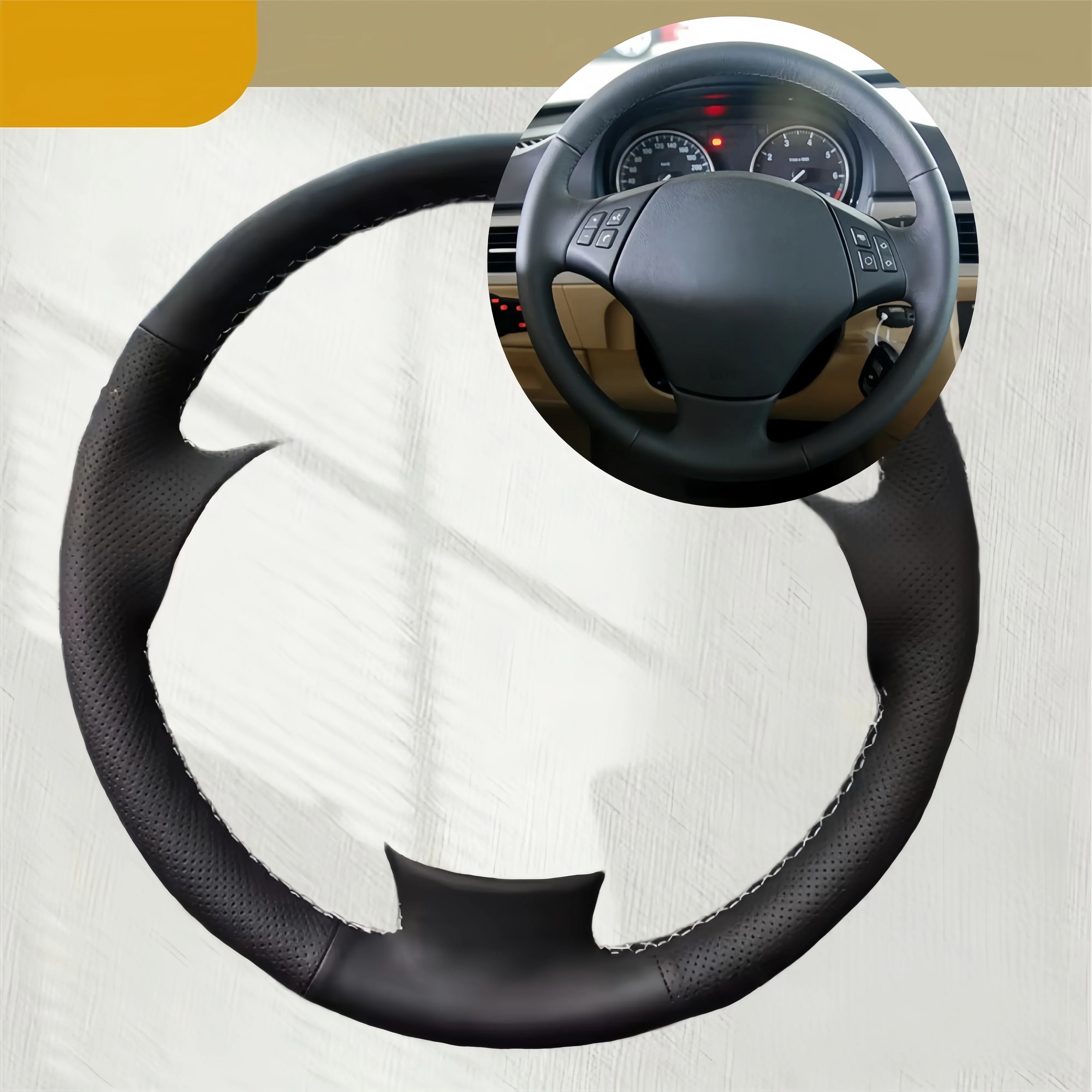 

Автомобильный чехол на руль для BMW E90 320 318i 320i 325i 330i 320d X1 328xi 2007, автомобильные аксессуары из искусственной кожи, накидка на руль