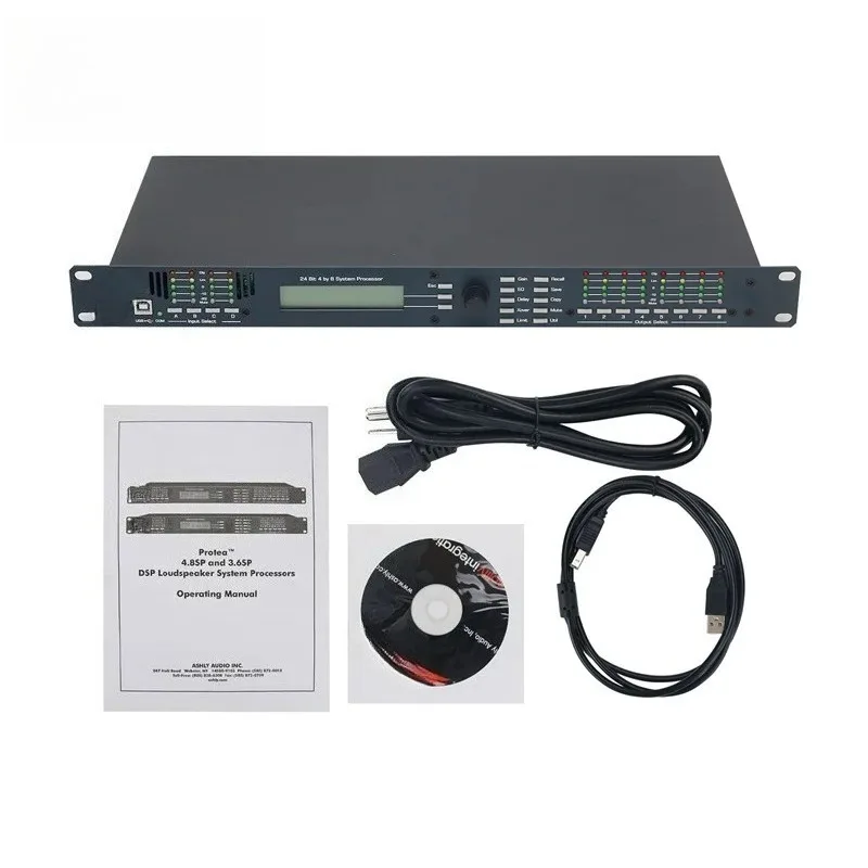 4.8SP 110V/220V Digital DSP Audio Processor 4 In 8 Out Professional PA System Equalizer Crossover
