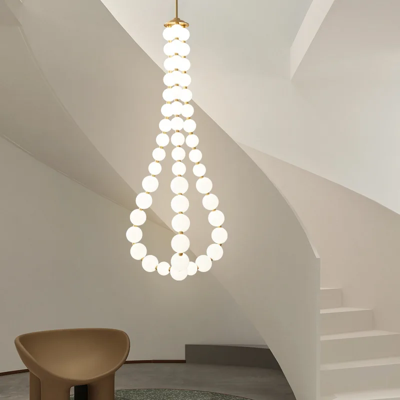 Nordic Luxury Art LED Ceiling Pendant Light Magic Bean Chandelier Home Decor Restaurant Lobby Living Dinning Room Lamps Fixtures