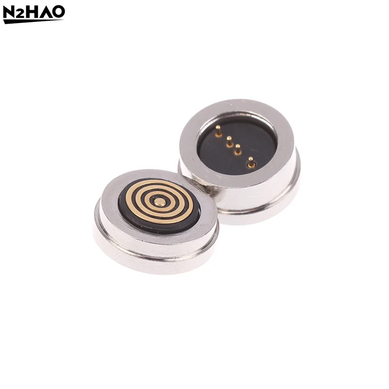 1Set  4Pin Male Female 360 ° Blind Suction Waterproof Magnetic Pogo Pin Connector Spring Loaded DC Signal Transmission Charging