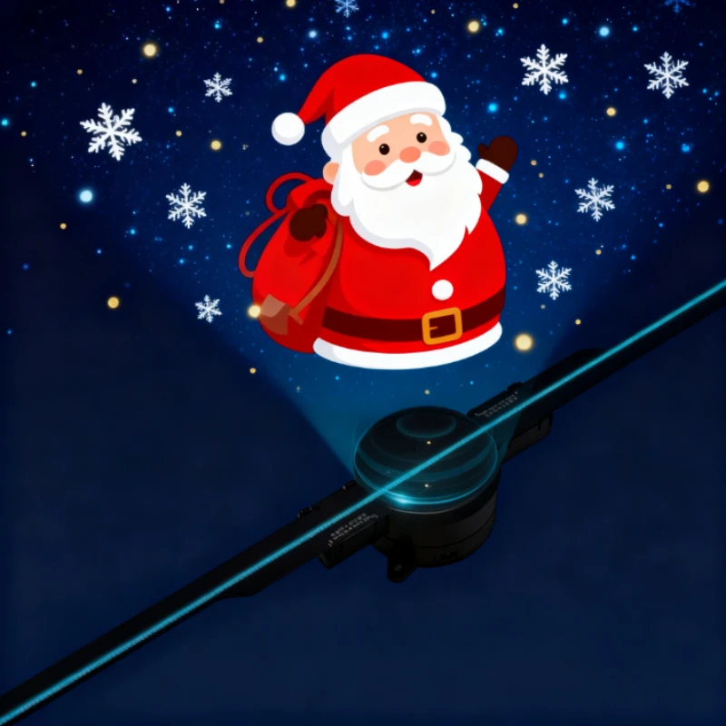 

1PC 3D Projector Hologram Fan 42cm LED Sign Holographic Player Support Image Video Display Light Shop Bar Party Advertising