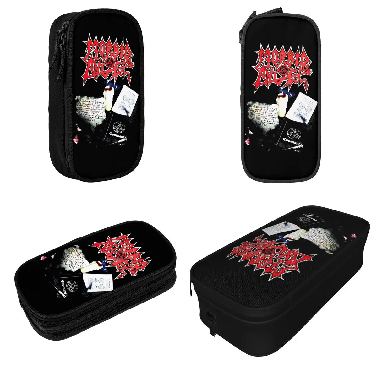 Morbid Angel Rock Metal Music Band Accessories Pencil Case Large Capacity Office Accessories Pencilcase Gift