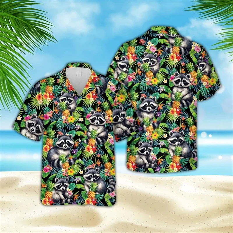 Men's Casual Shirt Hawaiian Shirt Men Summer 3d Print Casual Short Sleeved Shirt For Men Clothing Breathable Shirts