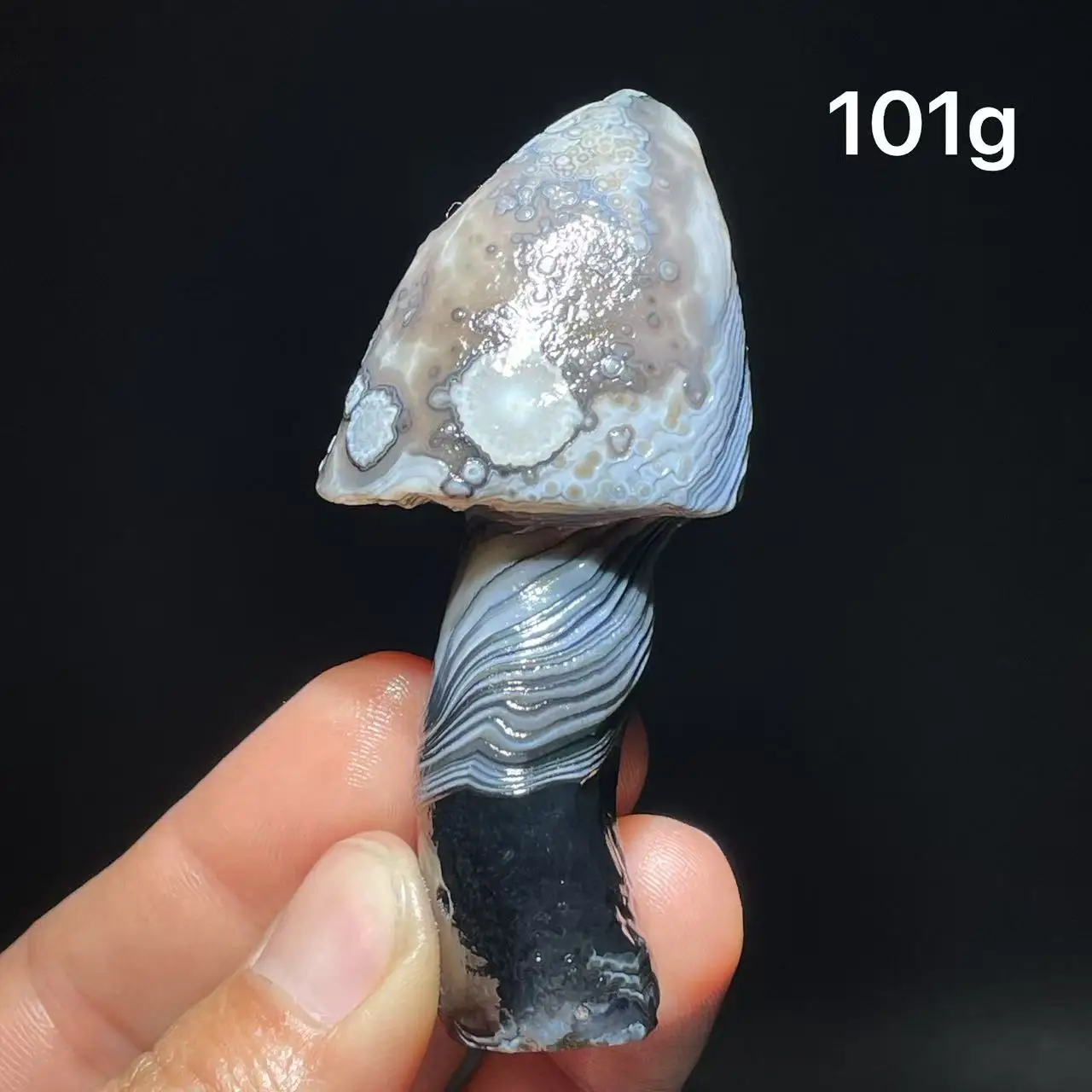 Natural  Agate mushroom Alxa Gobi Eye Mineral Specimen Energy Crystal Chakra Reiki Healing Stone Garden Decor