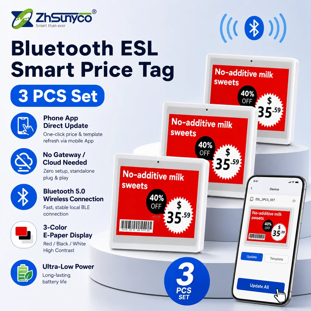 4.2 Inch Digital E Ink Price Tag Ble Display for Supermarket Store Energy Efficient Tagging Solution