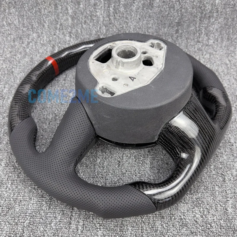 Custom Steering Wheel For Audi A3 A4 A5 A6 A7 Q3 Q5 Q7 Perforated Steering Wheel Flat Bottom Steering Wheel Carbon Fiber