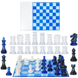 Chess Molds Kit for Resin International Chess Casting Silicone Molds DIY 3D Chess Tools for Family Party Handmade Crafts Gifts