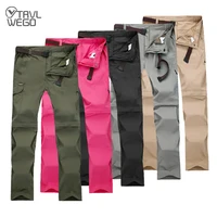 TRVLWEGO pantalones tácticos de verano para mujer, pantalones tácticos de secado rápido para exteriores, antisalpicaduras de agua, extraíbles, para senderismo, deporte, transpirables, Camping